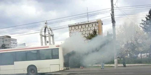 Incendiu autobuz Galati