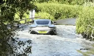Brand New Aston Martin Vantage Flooded!!    Vehicles vs Flooded Ford compilation    #217 gif