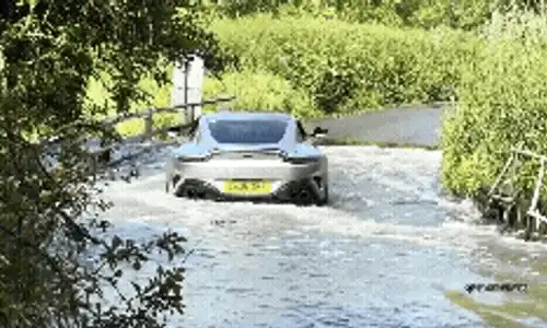 Brand New Aston Martin Vantage Flooded!!    Vehicles vs Flooded Ford compilation    #217 gif