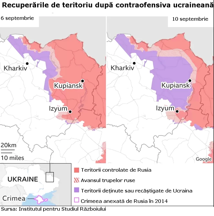 Cum a recuperat Ucraina teritorii în numai câteva zile