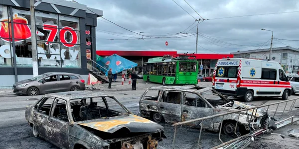 Bombardamente in Harkov FOTO Twitter 