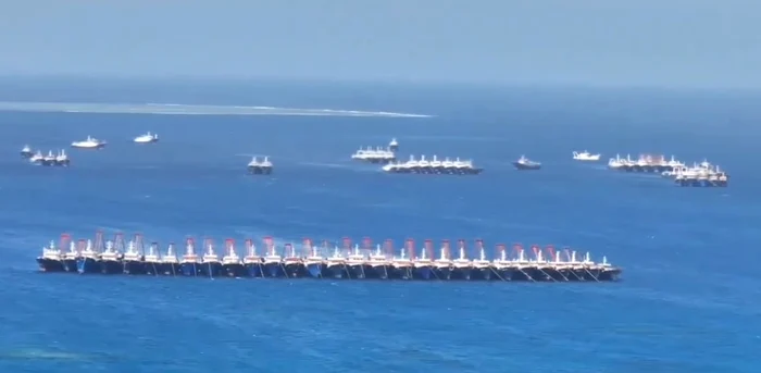 Nave chineze în jurul recifului Whitsun FOTO Captură X