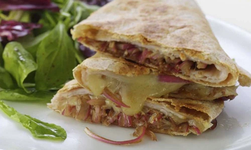 turkey and balsamic onion quesadillas jpeg