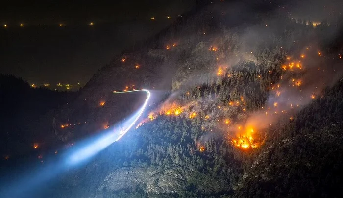 Incendiile au distrus zone importante cu vegetație FOTO www.dailymail.co.uk