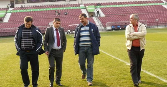 Oficialii clubului Pandurii au vizitat stadionul celor de la  CFR înaintea partidei de azi 