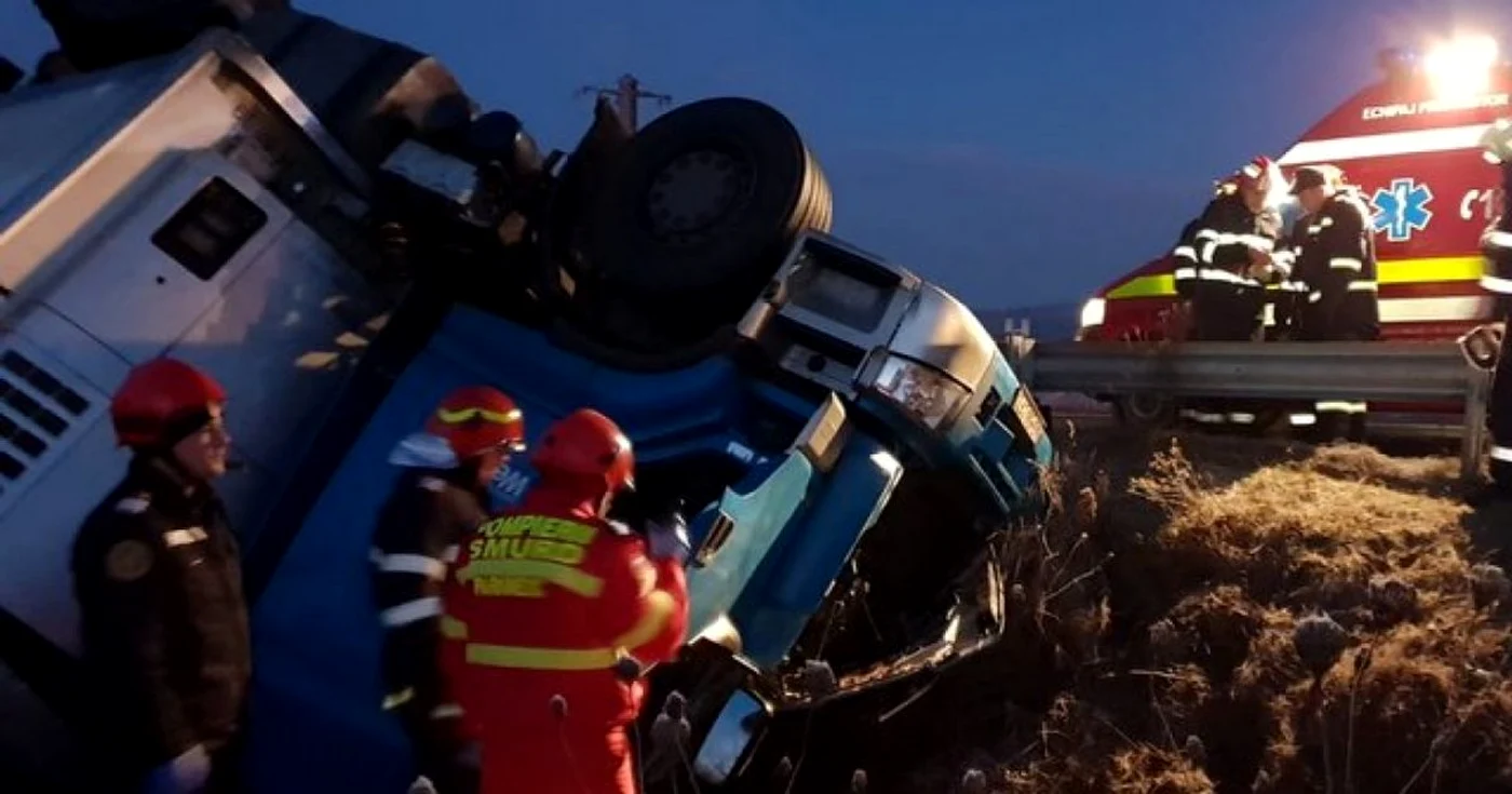 Accident mortal pe DN 7. FOTO: ISU Hunedoara.