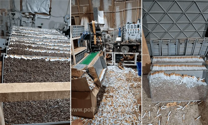 Fabrica a produs aproape 2 milioane de țigări FOTO Poliția de Frontieră