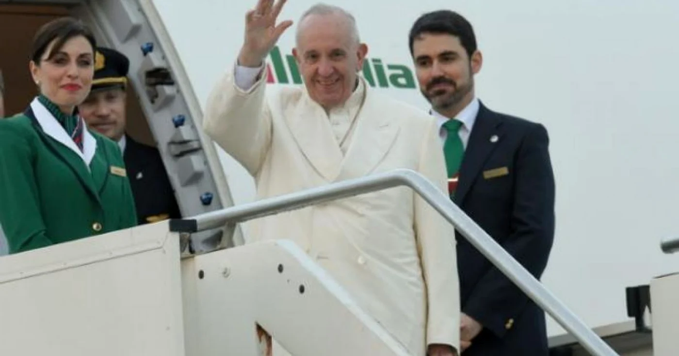 Întâlnire istorică între Papa Francisc şi patriarhul Chiril. Papa Francisc, înainte de a pleca de la Roma spre Mexic, cu escală în Cuba, unde se va întâlni cu patriarhul Chiril FOTO AFP