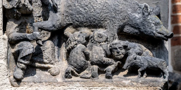 sculptura antisemita pe zidul unei biserici din Wittenberg în Germania profimedia 0769996036 jpg