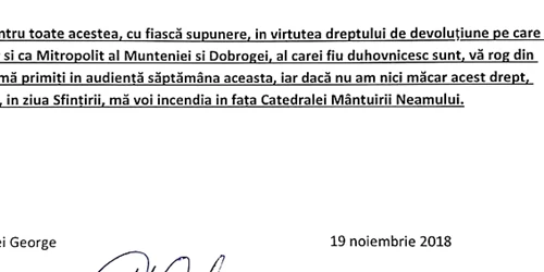 Adresa pr Ciulei către patriarh