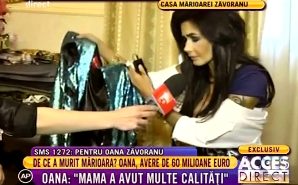 Oana a permis unei echipe Acces direct să filmeze toate lucrurile Mărioarei Zăvoranu