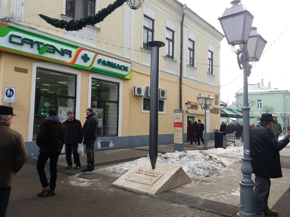 Cuiul în care se agață harta  FOTO Angela Sabău
