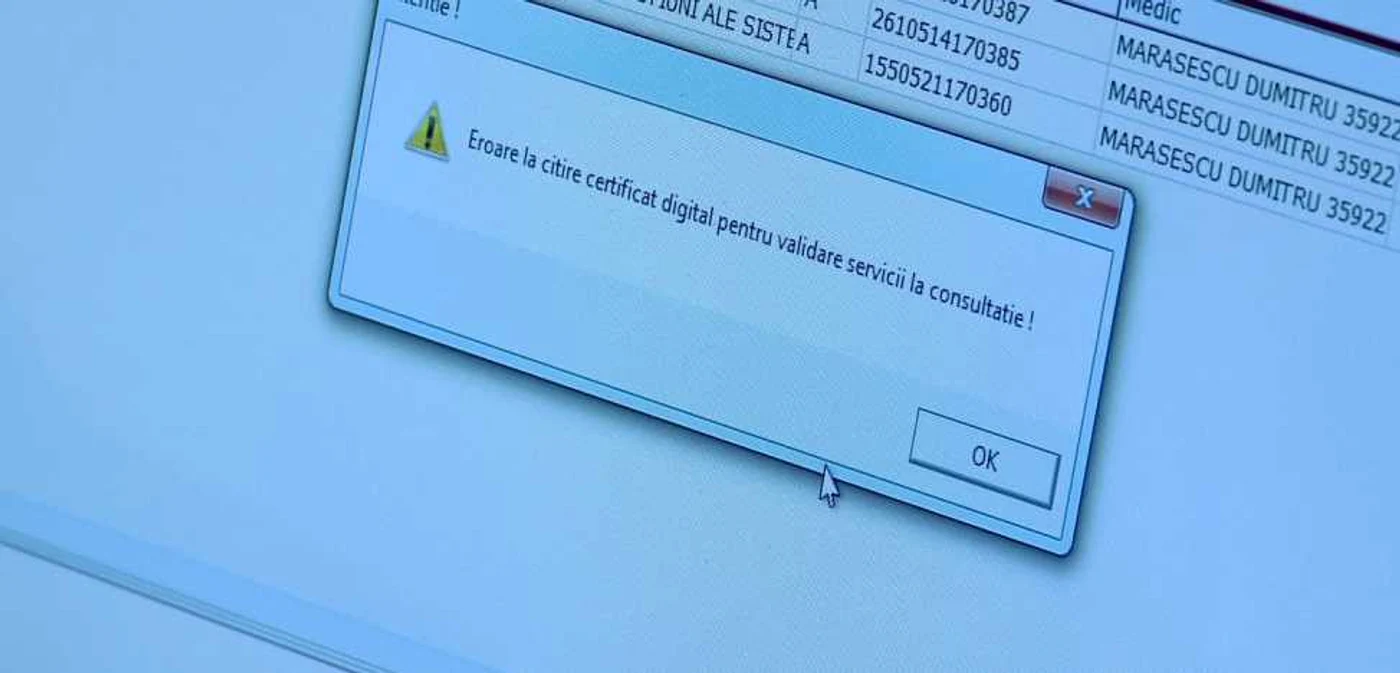Medicii se lovesc des de un sistem informatic care se blochează. foto: Diana Deleanu