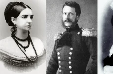 Maria Obrenovici, Alexandru Ioan Cuza și Elena Cuza (© Wikimedia Commons)