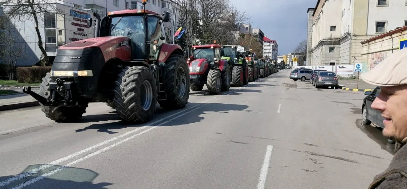 Protestul fermierilor la Botoşani FOTO Cosmin Zamfirache