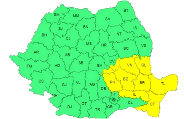 Stratul de zăpadă poate ajunge la 20 de centimetri / foto: ANM