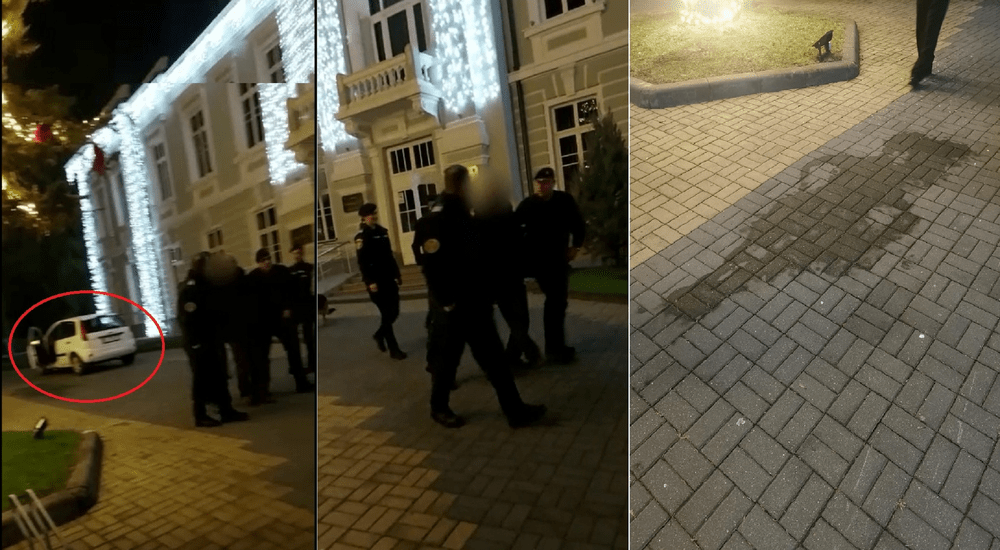 Un bărbat a vrut să-și dea foc în fața Primăriei din Râmnicu Vâlcea: „Vreau să vină nea Mircia” VIDEO