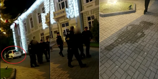 Sinucigașul din fața Primăriei Râmnicu Vâlcea Foto colaj jpg