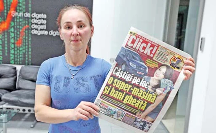 Steluţa Pache a câştigat 300 de lei cu Click!Foto: Click!