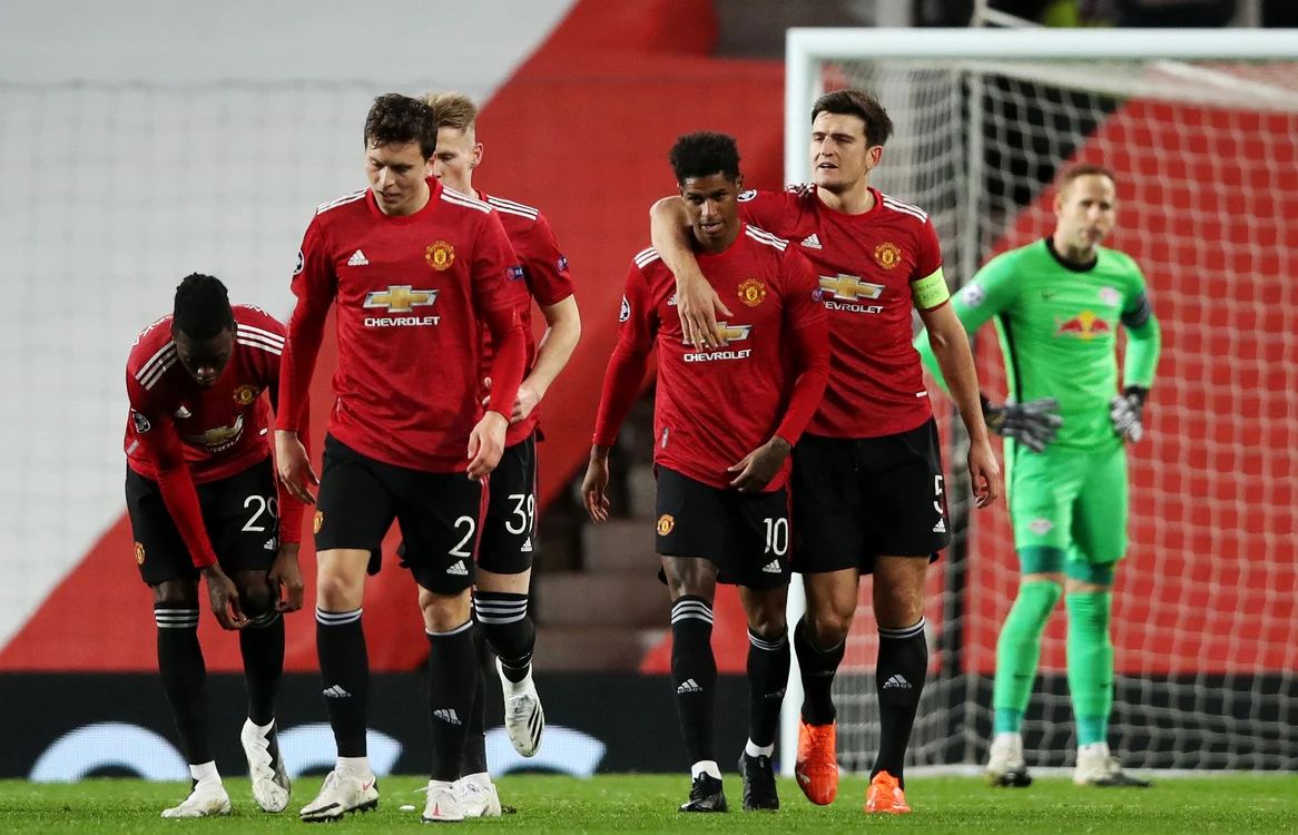 Marcus Rashford e felicitat de colegiFoto: Guliver / GettyImages