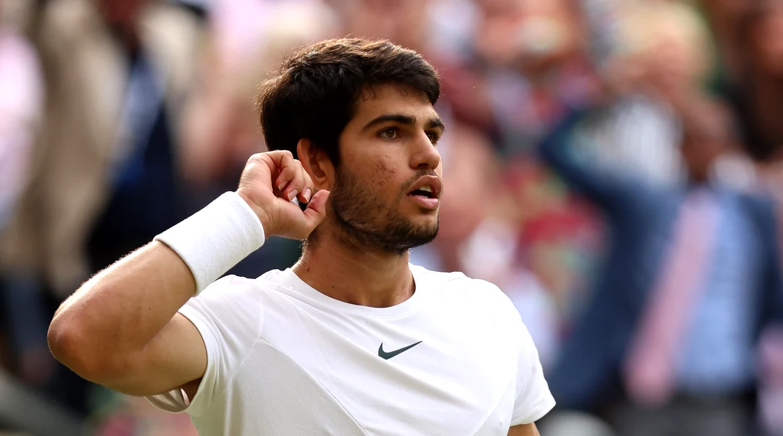 Ultimul succes al lui Carlos Alcaraz s-a produs la Wimbledon 2023. Foto Getty images 
