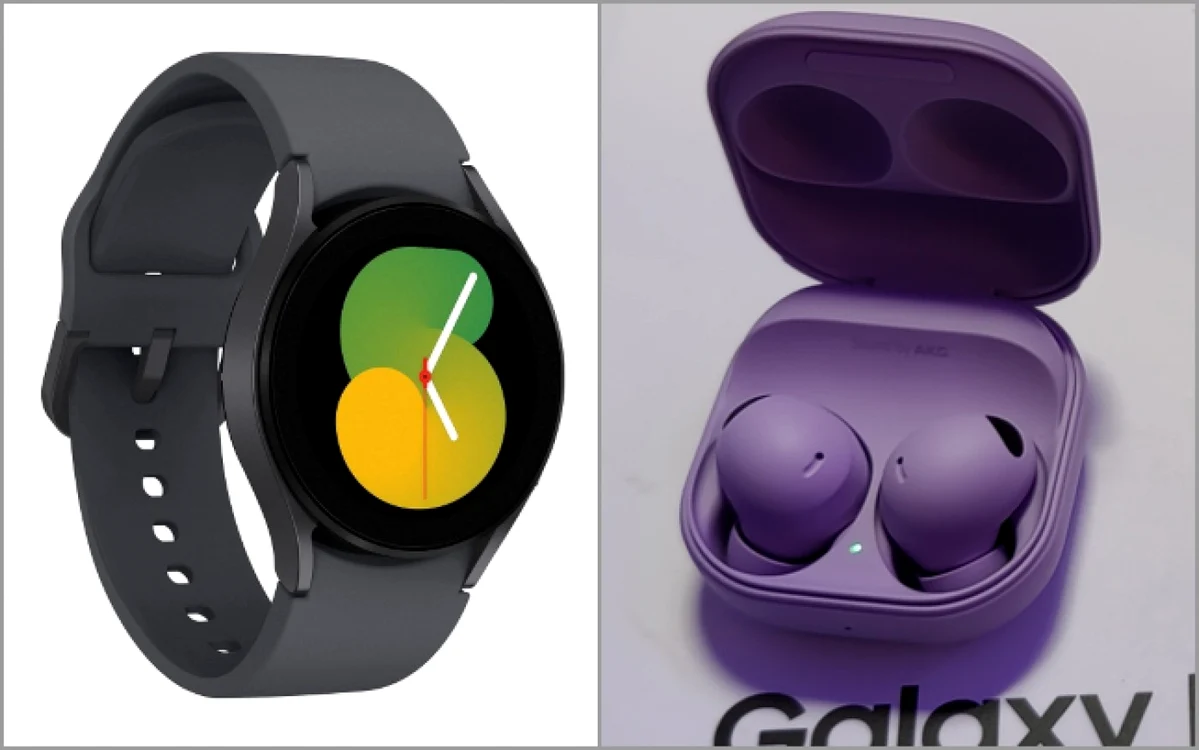 Samsung Galaxy Watch5 şi  căştilei Galaxy Buds2 Pro.