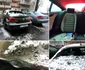 Lunetă spartă maşină avariată de furtună crengi ccopaci căzute furtnună viscol vânt puternic Sursa Facebook Marian Sterea