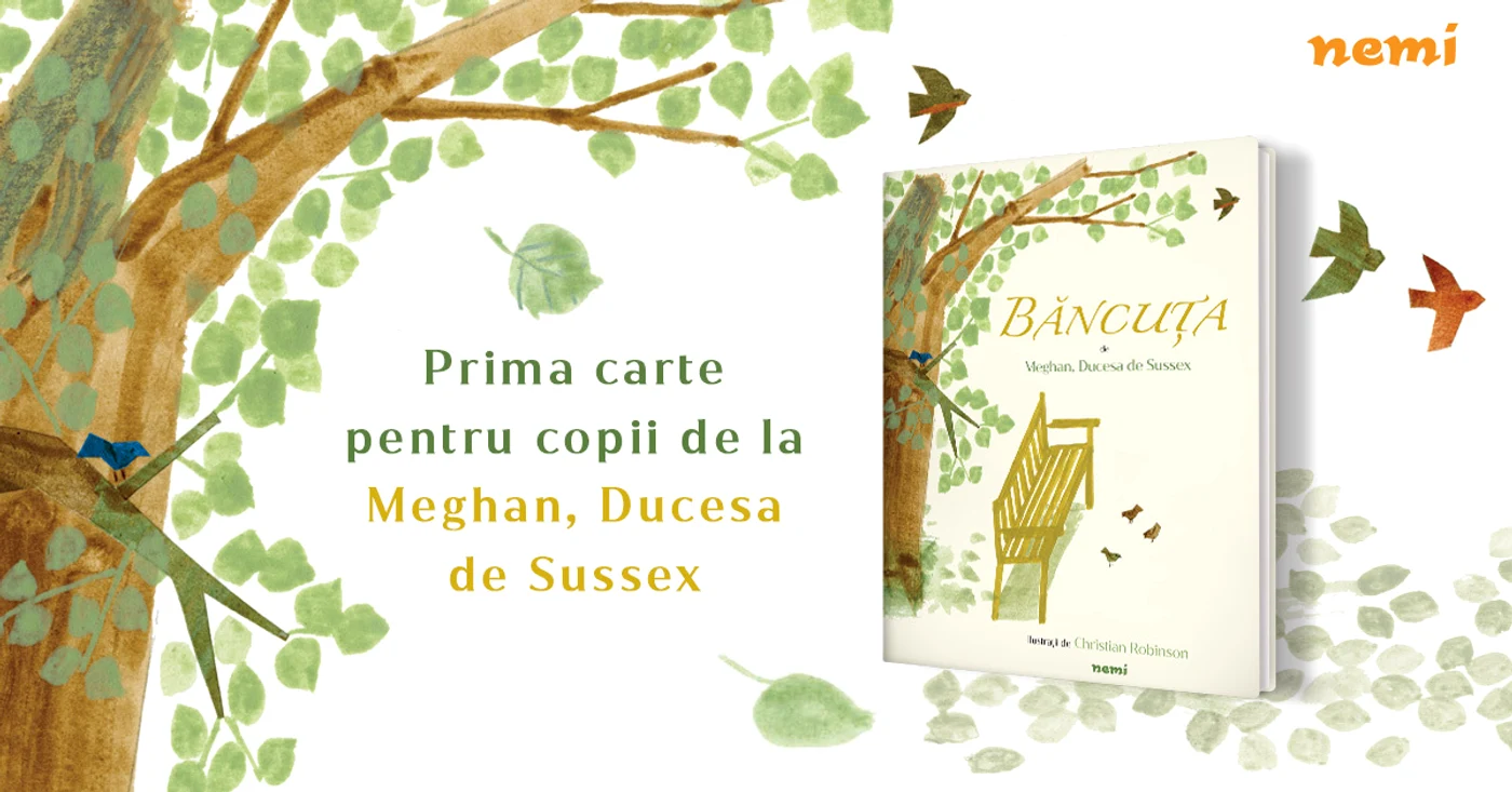 Editura NEMIRA publică  BĂNCUȚA, prima carte pentru copii scrisă de Meghan. Sursa foto Nemira