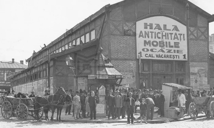 Vechea hală a vechiturilor, Alfons Ebner, fotografie aflată în patrimoniul Muzeului Municipiului București