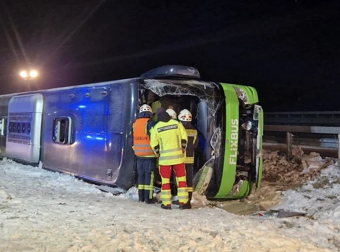 Accidentul a avut loc pe fondul condițiilor de iarnă FOTO: X