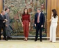 Regina Letizia, în roșu la conferință