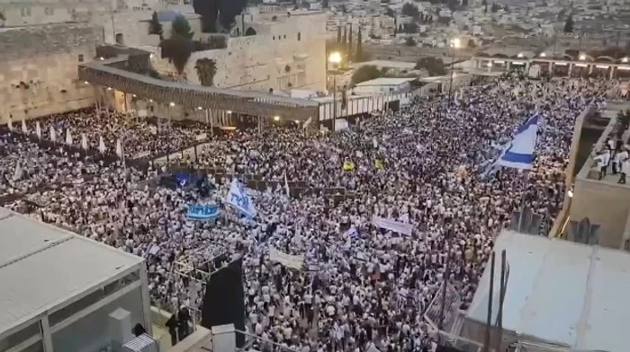 Violențe și haos la Marșul Drapelului, în Ierusalim FOTO: Captură video