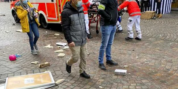 Atac cu masina in Trier Germania FOTO AFP / Sebastian Schmitz