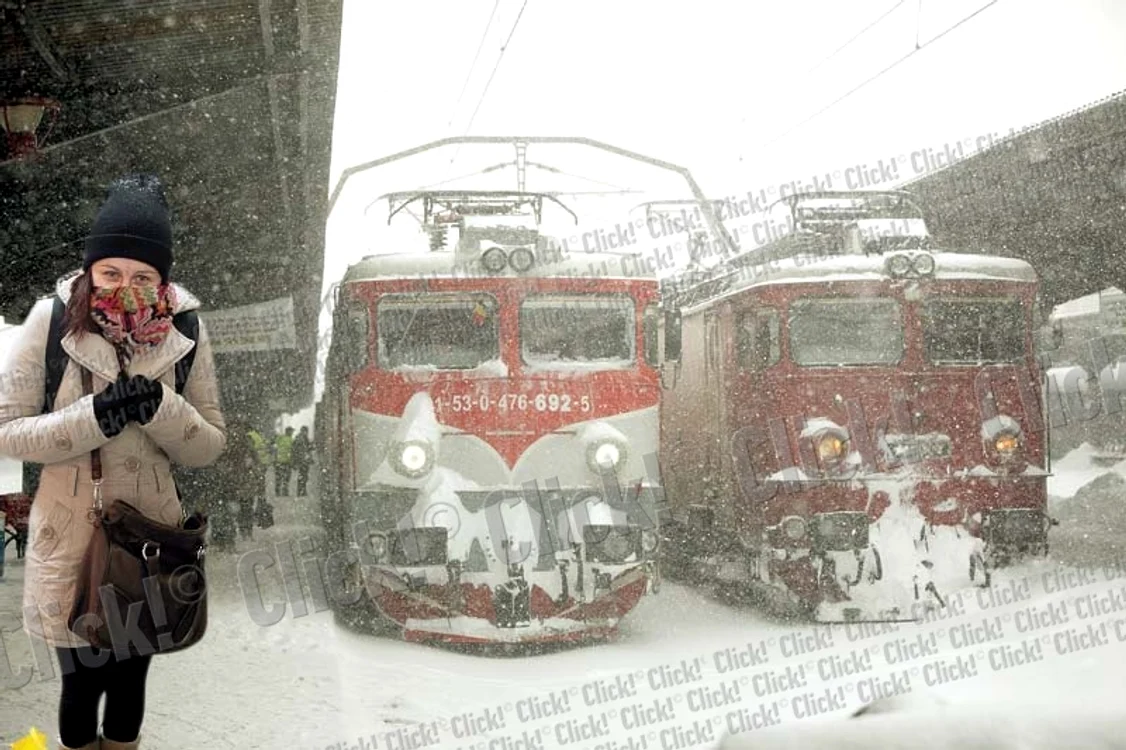 Elena a tremurat de frig în trenul de Iaşi (FOTO: SEVER GHEORGHE)