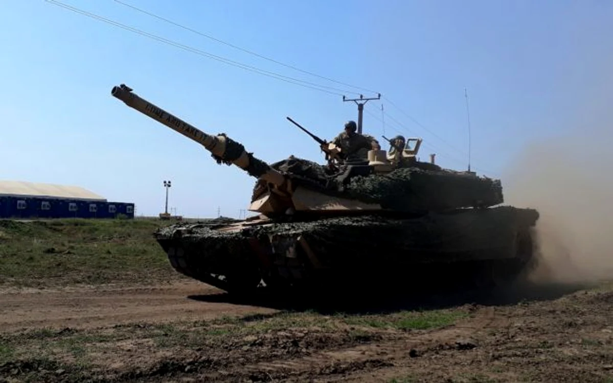 Militarii americani aduc în România vestitele tancuri M1A2 Abrams  FOTO US Army/ Sgt. 1st Class Robert Jordan