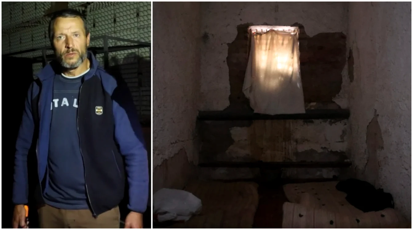 Prizonier în camerele de tortură de la Izium FOTO captură video Bild
