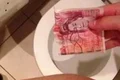 Un copil de bani gata a folosit bancnotele pe post de hâtie igienică jpeg