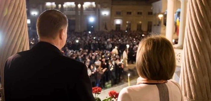 Preşedintele Klaus Iohannis a ascultat slujba de Înviere la Palatul Patriarhiei.