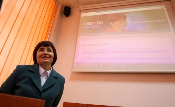 Cristina Ciumaş a obţinut, după primul tur de scrutin, 39% din voturi.