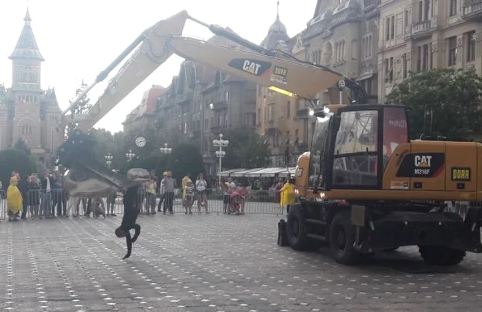 Spectacole inedite în centrul Timişoarei FOTO Ş.Both