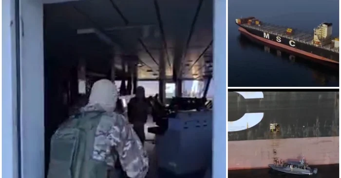 Gărzile Revoluției din Iran au publicat imagini de la capturarea navelor. FOTO: captură video X