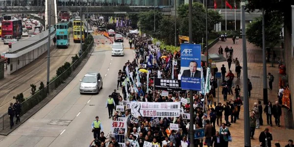 Manifestatie de amploare la Hong Kong FOTO AFP