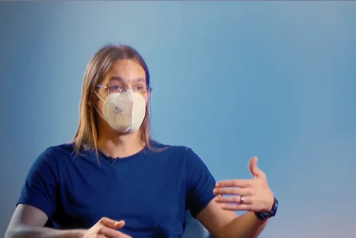 Cătălin Ţucureanu, cercetător ştiinţific în imunologie şi vaccinologie la Institutul de Cercetare Medico-Militară Cantacuzino FOTO Captură video RO Vaccinare/Facebook