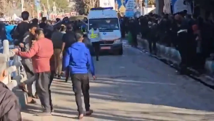 Explozii în timpul comemorării lui Qasem Soleimani. Captură foto.