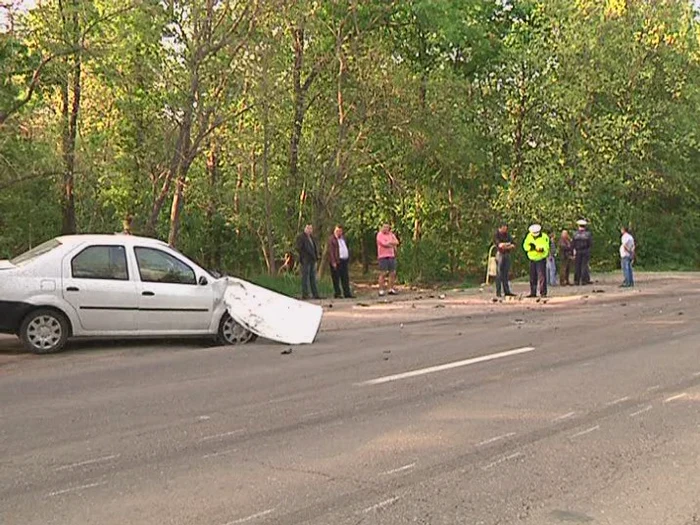 Imagine de la accident. FOTO: NICOLETA BUTNARU