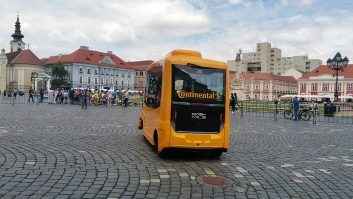 Prima maşină complet autonomă care circulă în Timişoara FOTO Ş.Both