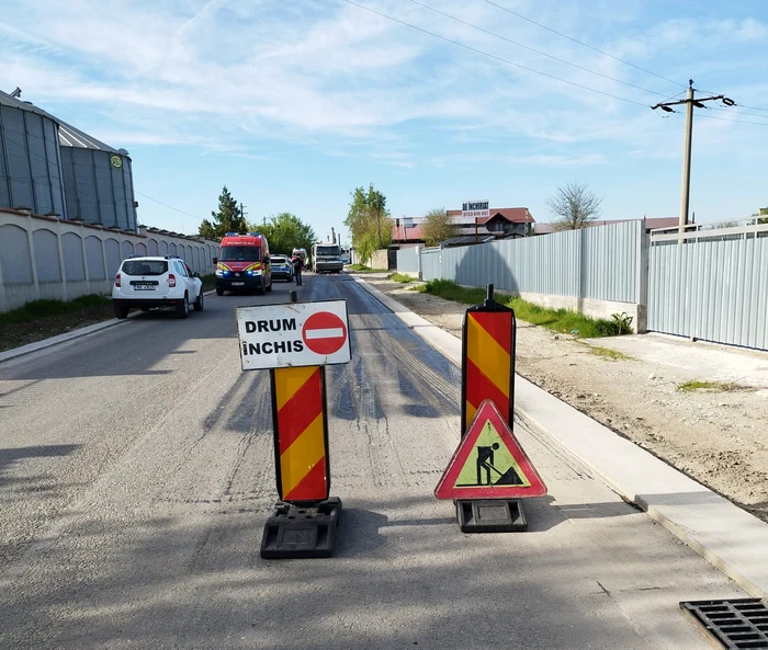 Drumul a fost închis cu o oră înainte de producerea evenimentului FOTO: Eveniment de Olt