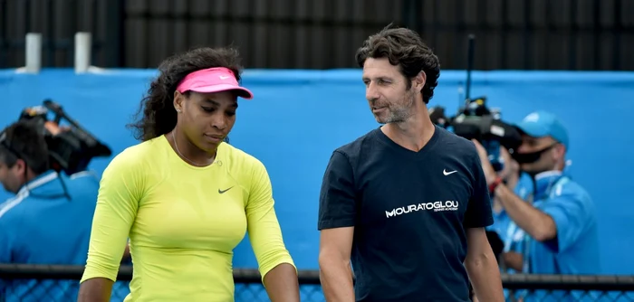 Serena Williams și Patrick Mouratoglou, relație atât în teren, cât și în afara lui. Foto EPA