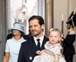 Prințesa Sofia, Prințul Carl Philip al Suediei și mica Prințesă Ines la aniversarea Regelui Carl Gustaf al Suediei. FOTO: Getty Images
