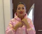 Gabriela Cristea în geaca roz a fiicei de 9 ani 